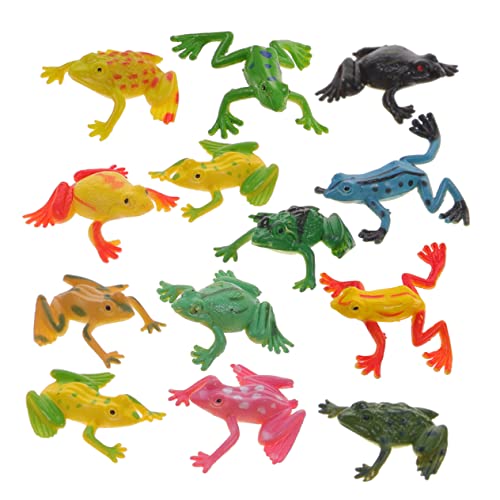 YARNOW 24 Stück Simulierte Froschfiguren Dekorative Frösche für Bildung und Spaß oder Kuchendekoration von YARNOW