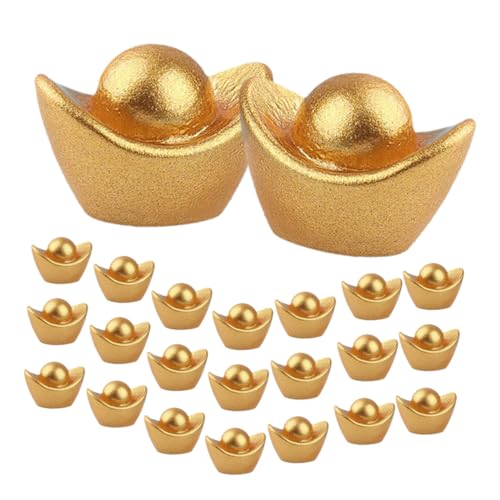 YARNOW 25 Stück Teiliges Dekofiguren Realistische Ingots für Tischdekoration und Fotorequisiten Symbol für Reichtum und Wohlstand für Szenen und Bastelarbeiten YARNOW 25 Stück Teiliges Dekofiguren Realistische Ingots für Tischdekoration und Fotorequisiten Symbol für Reichtum und Wohlstand für Szenen und Bastelarbeiten von YARNOW