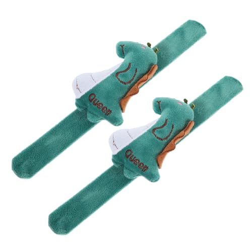 YARNOW 2Stücke Plüsch Dinosaurier Slap Armbänder Süßes Cartoon Tier Armband Für Kuschelspielzeug Für Dinosaurier Design von YARNOW