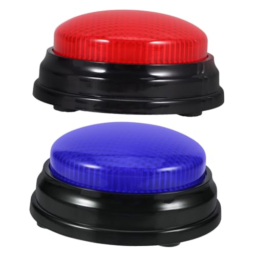 YARNOW 2stücke Buzzer Mit Sound Und Licht Antwort Buzzer Für Partyspiel Spiel Mit Sieges Und Alarmtönen Party Versorgung Gaming Taste von YARNOW