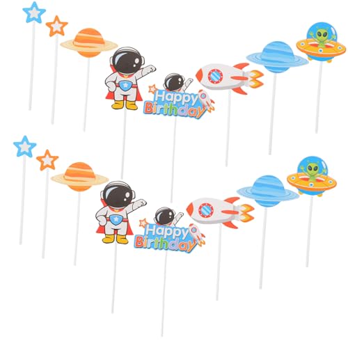YARNOW 3 Sätze Astronaut Cake Topper Weltraum Geburtstagstorte Dekoration für Kuchen Party Kinderfest YARNOW 3 Sätze Astronaut Cake Topper Weltraum Geburtstagstorte Dekoration für Kuchen Party Kinderfest von YARNOW