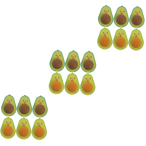 YARNOW 3 Sätze Avocado Anspitzer Mit Radiergummi Handlicher Bleistiftanspitzer Für Design Für Schule Und Büro Avocado Motive 6 Stück * 3 von YARNOW