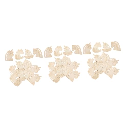 YARNOW 3 Sätze Diy Einhorn Holzscheiben Unlackierte Holz Ausschnitte Für Bastelprojekte Und Dekorieren Von Hochzeiten Partys Und Mehr Vielseitige Diy Holzfiguren Für Kreative 24 Stück * 3 von YARNOW