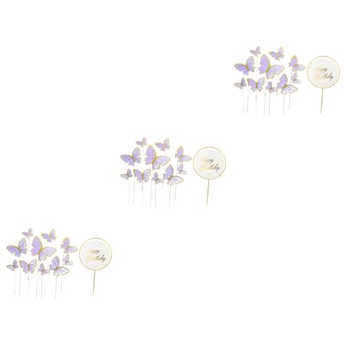 YARNOW 3 Sätze Schmetterlings Tortenstecker Runde Eisenform Elegante Dekoration für Partys Geburtstage und Hochzeiten Backzubehör für Kreative Torten Gestaltung YARNOW 3 Sätze Schmetterlings Tortenstecker Runde Eisenform Elegante Dekoration für Partys Geburtstage und Hochzeiten Backzubehör für Kreative Torten Gestaltung von YARNOW