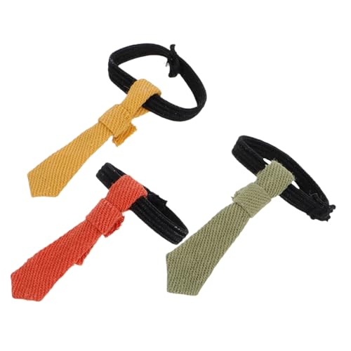 YARNOW 3 Stück Puppenkrawatte Miniatur-Puppenhaus-Kleidungs-Krawatte Miniatur-Action-Puppen-Krawatte Krawatte von Mini Action Clothing Winzige Action-Puppen-Krawatte Stoff von YARNOW