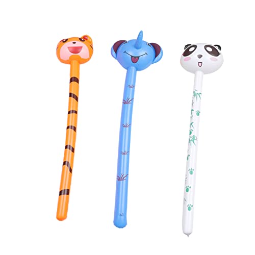 YARNOW 3 Stück Teiliges Aufblasbares Tier für Tiger Panda und Elefant aus Sicherem PVC für Partys Garten und Outdoor Aktivitäten Schnelles Aufblasen und Einfache Lagerung von YARNOW