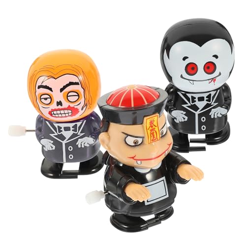 YARNOW 3 Stück Teiliges Halloween Wind Up Cartoon Zombie Vampir Figuren Kinderfreundlich mit Glatten Kanten Langlebiges Material als Halloween Deko Party Mitgebsel für Geburtstagsfeiern von YARNOW