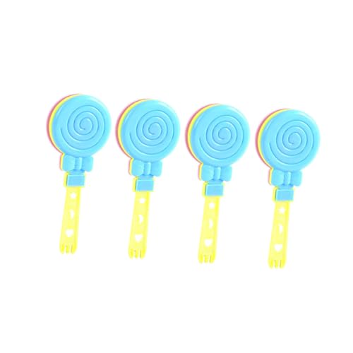 YARNOW 30 Stück Lollipop Form Handheld Kastagnetten aus Kunststoff Musikalisches Percussion für Zufällige Farben für Partys und Zufällige Farbe von YARNOW