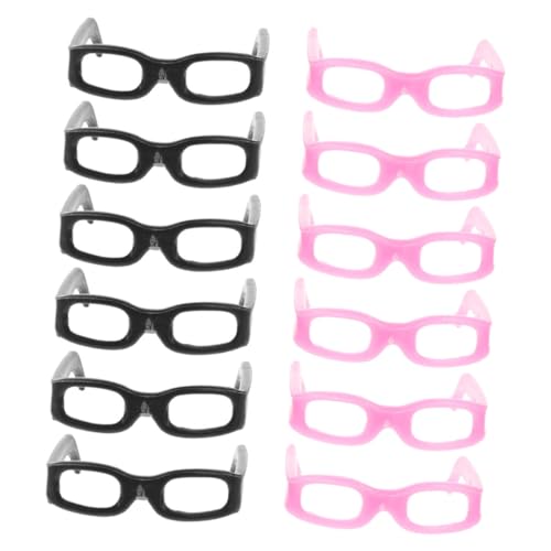 YARNOW 30 Stück Mini -Simulationsbrille Miniaturbrille Puppenbrillen schnapsgläser weingläser Plastik Puppe verkleiden Zubehör Brillen zum Anziehen der Puppe Abs von YARNOW