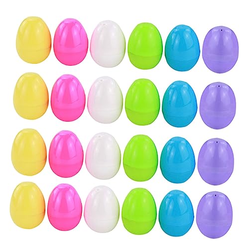 YARNOW 36Stücke Ostereier Leere Kunststoff Eier Abnehmbare Eierschalen Zufälligen Farben Dekoration Und DIY Osteraktivitäten von YARNOW