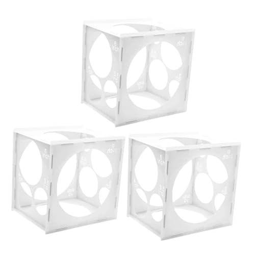 YARNOW 3Stücke Ballonmessgerät Aus Kunststoff Messbox Mit Kreisförmigen Löchern Für Präzise Ballongrößenmessungen Bei Partys Und Hochzeiten von YARNOW