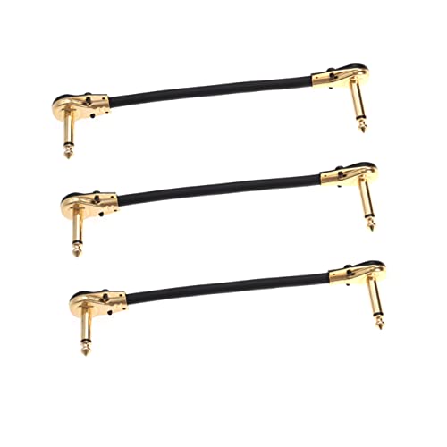 YARNOW 3Stücke Gitarren Patchkabel mit Rechten Winkeln Instrumentenkabel für Gitarre Bass und Keyboard Vergoldete Stecker Abgeschirmt Hohe Klangklarheit YARNOW 3Stücke Gitarren Patchkabel mit Rechten Winkeln Instrumentenkabel für Gitarre Bass und Keyboard Vergoldete Stecker Abgeschirmt Hohe Klangklarheit von YARNOW