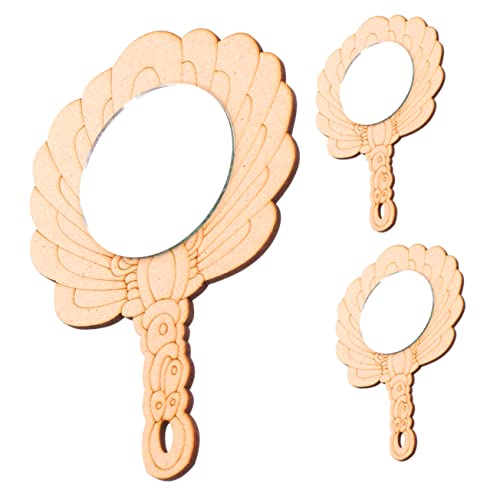 YARNOW 3Stücke Holzspiegel für Unbemalte DIY Malerei Handspiegel Handgefertigtes Bastelspielzeug zur Kreativer Fähigkeiten für Kindergarten und Bastelaktivitäten YARNOW 3Stücke Holzspiegel für Unbemalte DIY Malerei Handspiegel Handgefertigtes Bastelspielzeug zur Kreativer Fähigkeiten für Kindergarten und Bastelaktivitäten von YARNOW