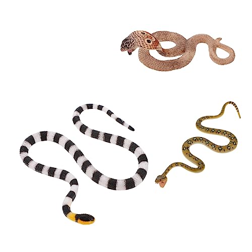YARNOW 3Stücke Lebensechte Schlangenmodelle aus Hochwertigem Material Nützliches Pädagogisches für Tischdekoration und Halloween Dekoration für Kreative Spiele und Frühe von YARNOW