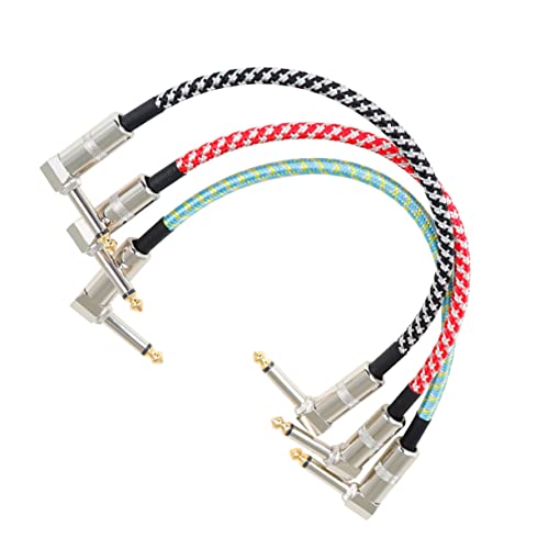 YARNOW 3Stücke Teiliges Gitarreninstrument Kabelset Gewebtes Effektverbindungsdraht für Gitarre und Bass Geräuschreduzierend und Langlebig Vielseitig Einsetzbar von YARNOW