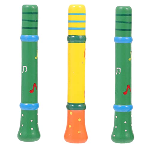 YARNOW 3Stücke Teiliges Holzpfeifen Für Musikinstrumente Für Kreatives Und Musikalische Früherziehung Langlebig Und Farbenfroh Für Kleine Musiker von YARNOW