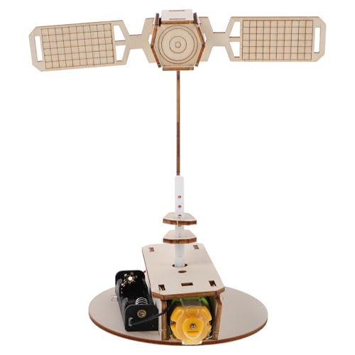 YARNOW 3er-Set DIY-Satellitenmodell: Holzbausatz mit beweglichen Teilen – Mint-Puzzle-Aktivität für Kinder – Pädagogisches Weltraumerkundungsmodell von YARNOW