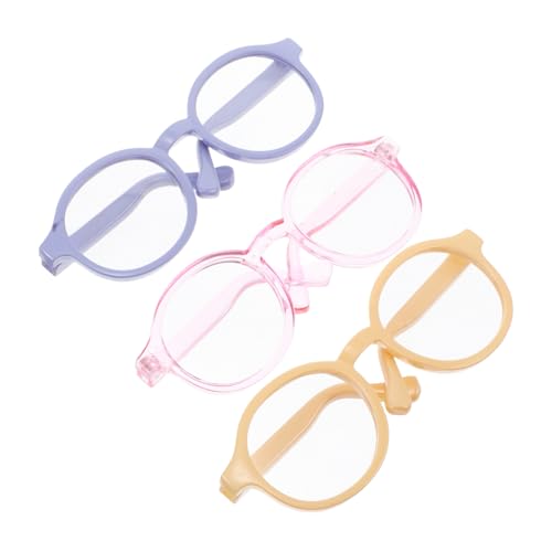 YARNOW 3pcs Doll Spielzeuggläser Requisiten Miniaturpuppenhauszubehör Stylische Puppe Brille Doll Brille Tiny Gläsern Party Requisiten von YARNOW