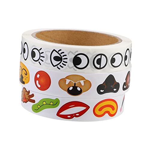 YARNOW 3rollen Augen Nase Und Mund Aufkleber Für Kreative -projekte Lustige Cartoon-Sticker Für Junge Mädchen Selbstklebend Für Kunsthandwerk Und Notizbuch-Dekoration YARNOW 3rollen Augen Nase Und Mund Aufkleber Für Kreative -projekte Lustige Cartoon-Sticker Für Junge Mädchen Selbstklebend Für Kunsthandwerk Und Notizbuch-Dekoration von YARNOW