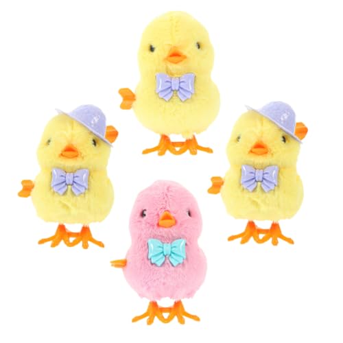 YARNOW 4 Stück Aufziehküken für Springende Plüschküken für Ostern Mitgebsel Garten Deko Einfach zu Bedienen und Unterhaltsam YARNOW 4 Stück Aufziehküken für Springende Plüschküken für Ostern Mitgebsel Garten Deko Einfach zu Bedienen und Unterhaltsam von YARNOW