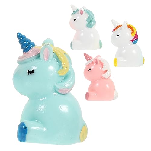 YARNOW 4 Stück Miniature Resin Unicorn Figuren Bunte Einhorn Modell Figuren für Miniaturgärten Cake Dekorationen und Puppenhäuser Perfektes für Kindergeburtstage YARNOW 4 Stück Miniature Resin Unicorn Figuren Bunte Einhorn Modell Figuren für Miniaturgärten Cake Dekorationen und Puppenhäuser Perfektes für Kindergeburtstage von YARNOW