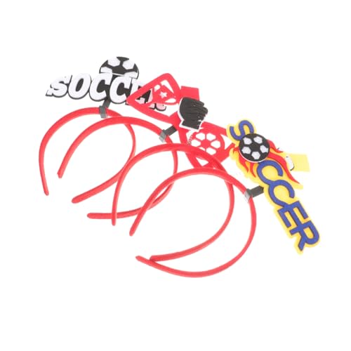 YARNOW 4 Stück Teiliges Fußball Haarband Leichtes Sport Stirnband Modische Haarschmuck für Fußballfans Party Dekoration Verstellbar Geeignet für Fußballspiele und Themenveranstaltungen von YARNOW