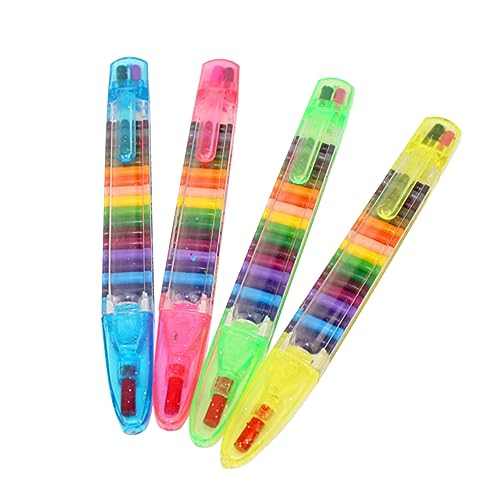 YARNOW 4 Stück Teiliges Set Farben Wachsmalstifte für Pastellfarben Sicheres Malwerkzeug für Zuhause Schule und Kreative Aktivitäten für Jungen und Farbe Zufällig von YARNOW