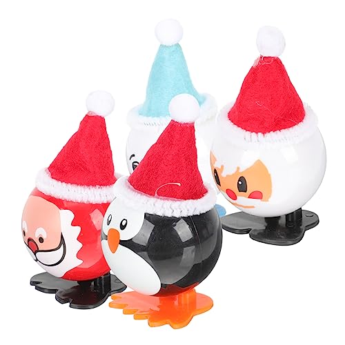 YARNOW 4 Stück Teiliges Weihnachts Aufziehspielzeug Kreative Spielzeuge mit Lustigen Weihnachtsmotiven Leicht Langlebig und Handlich als Mitgebsel für Kindergeburtstag und YARNOW 4 Stück Teiliges Weihnachts Aufziehspielzeug Kreative Spielzeuge mit Lustigen Weihnachtsmotiven Leicht Langlebig und Handlich als Mitgebsel für Kindergeburtstag und von YARNOW