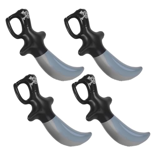 YARNOW 4 Stücke Aufblasbares Piratenmesser Ninja- für Ninja Kinderspielzeug Piratenschwert Sie Schwerter für Plastikschwert Partygeschenke PVC Schwarz von YARNOW