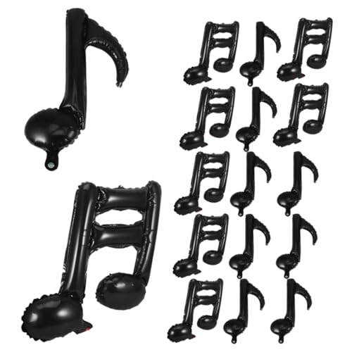 YARNOW 40 Stück Teiliges Musiknoten Aluminiumfolie Luftballon Schwarze Doppel und Einzelnoten für Konzert Band Geburtstags Shower Party Dekoration mit Einfachem Aufblasen und von YARNOW