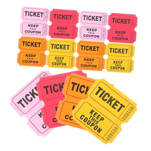 YARNOW 400 Stück Große Tombola Tickets Rolle Pinke Gewinnspielkarten für Veranstaltungen Partys Karnevale Fundraiser und Freizeitaktivitäten Vielfältige Farboptionen für Ansprechendes YARNOW 400 Stück Große Tombola Tickets Rolle Pinke Gewinnspielkarten für Veranstaltungen Partys Karnevale Fundraiser und Freizeitaktivitäten Vielfältige Farboptionen für Ansprechendes von YARNOW