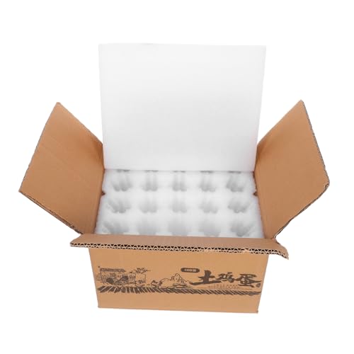 YARNOW 40Gitter Eieraufbewahrungsschale Perlgarn für Eier Stoßfester Eierkarton mit Tragetasche Wiederverwendbare Schutzbox für Sicheren Versand und Lagerung bei Campingpicknicks von YARNOW