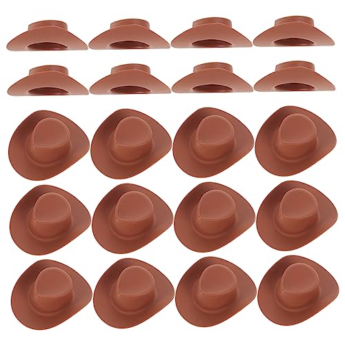 YARNOW 40Stücke Mini Cowboy Hüte aus Puppenhüte für Bastelprojekte Mini Dekoration und Kreative DIY von YARNOW