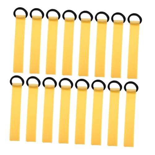 YARNOW 48 Stück Cheerleading Ball Pom Pom -tags Jubelzubehör Cheerleaderband Sportmannschaftszubehör Cheerleading-zubehör Namensschildbänder Yellow Polyester von YARNOW