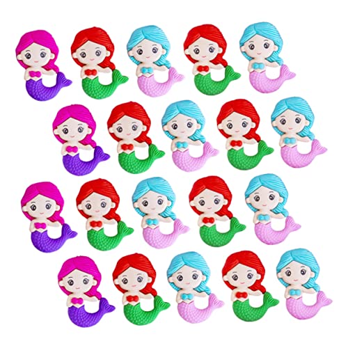 YARNOW 48 Stück Kawaii Meerjungfrau Radiergummis Bunte Radiergummis für Schule Zuhause und Büro Geschenkidee für Schulanfang und Kreative Bastelprojekte von YARNOW
