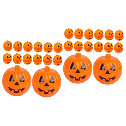 YARNOW 48 Stück Teiliges Mini Halloween Kürbis Behälter Tragbare Süßigkeitenbox mit Deckel Dekorative Kürbisform Aufbewahrungsbox für Halloween Partys und Süßigkeitenlagerung von YARNOW