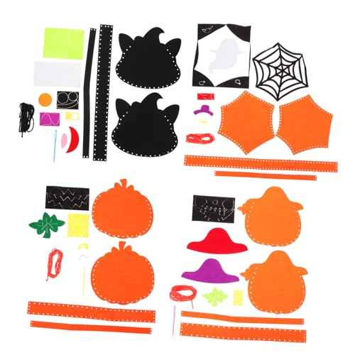 YARNOW 4Sätze Halloween Süßigkeitstüten DIY Handtaschen Für Kreative Geschenktüten Mit Kürbis Geist Für Halloween Feiern Und Bastelprojekte von YARNOW