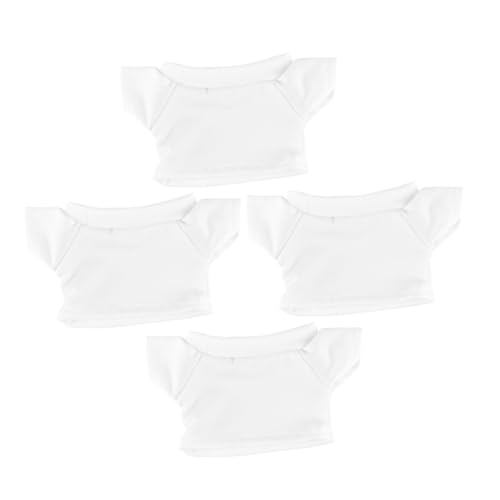 YARNOW 4Stücke Bärenpuppen T Shirts Klassisches Baumwollshirt für Stofftiere Kleidung für Kuscheltiere Dekoration und Einfach Anzuziehen für Puppen YARNOW 4Stücke Bärenpuppen T Shirts Klassisches Baumwollshirt für Stofftiere Kleidung für Kuscheltiere Dekoration und Einfach Anzuziehen für Puppen von YARNOW