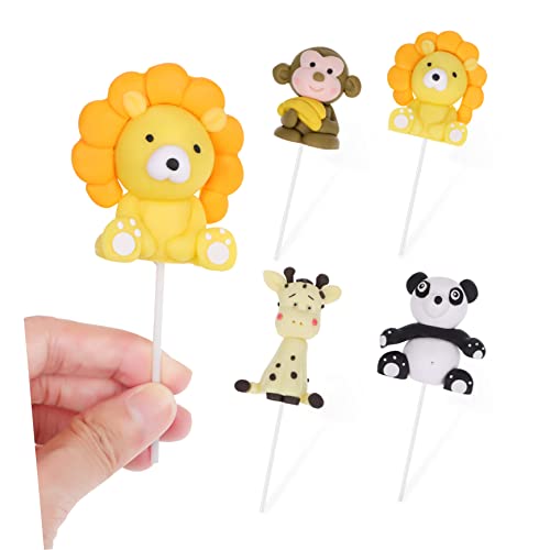 YARNOW 4Stücke Jungle Animal Cake Toppers For Birthday Party Panda Lion Monkey Giraffe Decorations Food Safe Cupcake Picks For Forest Theme Celebrations YARNOW 4Stücke Jungle Animal Cake Toppers For Birthday Party Panda Lion Monkey Giraffe Decorations Food Safe Cupcake Picks For Forest Theme Celebrations von YARNOW