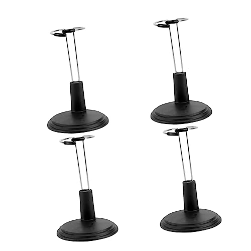 YARNOW 4Stücke Kreativer Puppenständer Halterung für Puppen Display Schwarz für Zuhause Platzersparnis von YARNOW