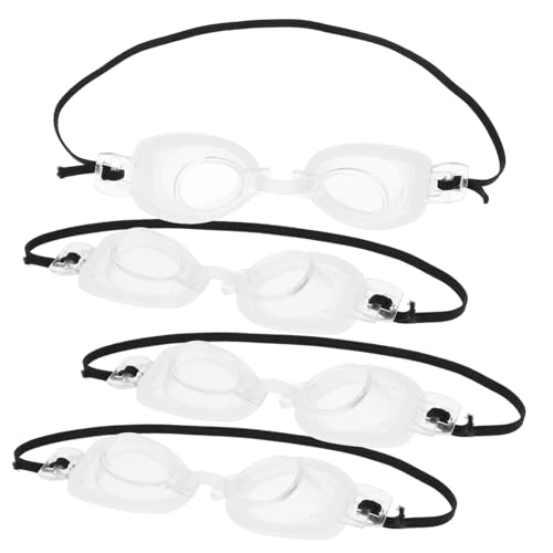 YARNOW 4Stücke Mini Puppen Schwimmbrillen Brillen Requisiten Für Puppen DIY Augenbrillen Zubehör Für Puppen Winzige Gläser Perfektes Kostüm Zubehör Für Kleine Puppen von YARNOW