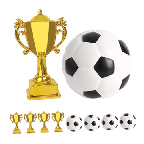 YARNOW 5 Sätze Kleine Plastikpreise für Kuchen Dekorationen Goldene Fußball und Pokal Topper für Kindergeburtstagsfeiern und Sport Events YARNOW 5 Sätze Kleine Plastikpreise für Kuchen Dekorationen Goldene Fußball und Pokal Topper für Kindergeburtstagsfeiern und Sport Events von YARNOW