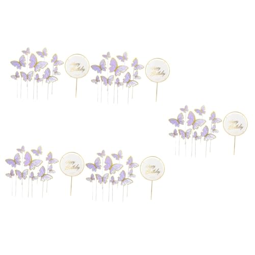 YARNOW 5 Sätze Schmetterlings Cupcake Dekorationen Teiliges Zufälligen Schmetterlingsmotiven für Partys und Desserts für Geburtstagsfeiern und Feiern YARNOW 5 Sätze Schmetterlings Cupcake Dekorationen Teiliges Zufälligen Schmetterlingsmotiven für Partys und Desserts für Geburtstagsfeiern und Feiern von YARNOW