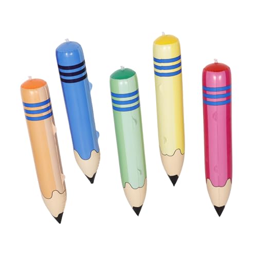 YARNOW 5 Stück Aufblasbare Jumbo Bleistifte Teiliges aus PVC Große Bunte Buntstiftballons als Klassenzimmerdekoration und Partyspielzeug für Geburtstage Schulanfang Abschlussfeier und YARNOW 5 Stück Aufblasbare Jumbo Bleistifte Teiliges aus PVC Große Bunte Buntstiftballons als Klassenzimmerdekoration und Partyspielzeug für Geburtstage Schulanfang Abschlussfeier und von YARNOW