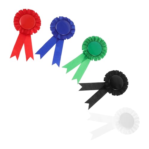 YARNOW 5 Stück Leeres Ehrenabzeichen Band-Rosette-Band-Auszeichnung Geburtstagskönig-Auszeichnungsband Medaillenbänder Bänder für Medaillen Preisband zum Geburtstag Rosettenband Weißblech von YARNOW