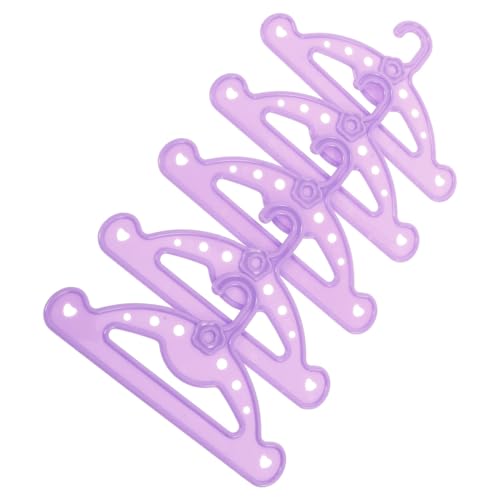 YARNOW 5 Stück Puppenaufhänger Kleidung Mini-kleiderbügel Kleiderbügel Für Puppenkleider Kleine Kleiderbügel Mini-holzbügel Kleiderständer Für Puppen Plastik Violett von YARNOW