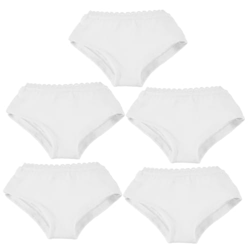 YARNOW 5 Stück Puppenkleidung Ankleiden Kohlbeet-Puppen Zubehör für Puppenunterwäsche Puppe so, als würde Man Puppe kostüm Kleidung Puppentuch Puppenwindeln Puppenslips Stoff Weiß von YARNOW