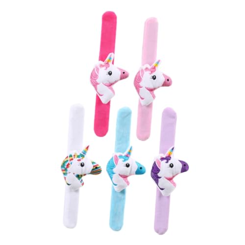 YARNOW 5 Stück Teiliges Einhorn Plüsch Slap Bracelet für Cartoon Handgelenkarmbänder Party und Dekoration für Geburtstagsfeiern und Festivals YARNOW 5 Stück Teiliges Einhorn Plüsch Slap Bracelet für Cartoon Handgelenkarmbänder Party und Dekoration für Geburtstagsfeiern und Festivals von YARNOW