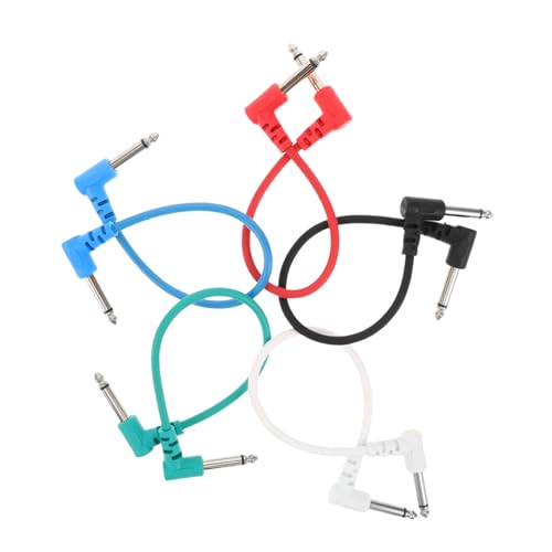 YARNOW 5 Stück Teiliges Gitarren Patch Kabel Robuste Verbindungskabel für Effektpedale Kompakt und Langlebig für Gitarren und Bass Pedalboards Klarer Signalübertragung YARNOW 5 Stück Teiliges Gitarren Patch Kabel Robuste Verbindungskabel für Effektpedale Kompakt und Langlebig für Gitarren und Bass Pedalboards Klarer Signalübertragung von YARNOW