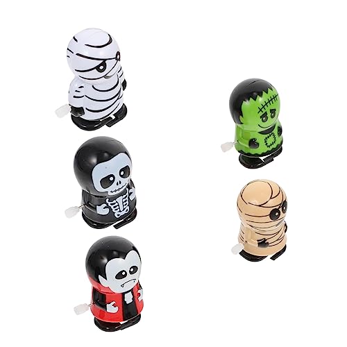 YARNOW 5 Stück Teiliges Halloween Aufziehspielzeug aus Robustem Lustige Uhrwerkfiguren Bunten Farben Leichte Bewegliche und Mumien für Partydekoration von YARNOW